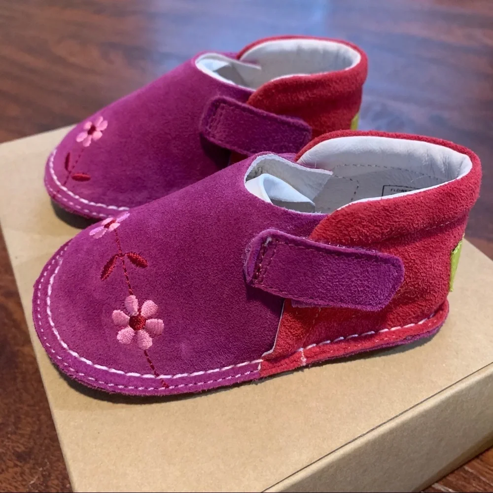 PIPIT $55 Suede Leather Designer Shoes Infant Crib Walking Balance Toddl…